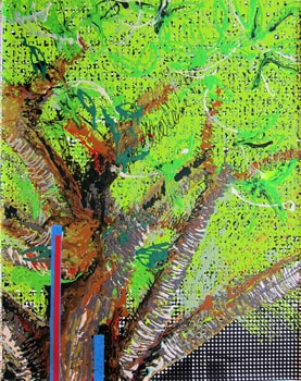 2013-6-1-100×80-les jardins-fragment -impression et acrylique sur toile-DominiqueDORLA-Saint Leu-ile de la Réunion